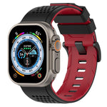 Check Design Breathable Silicone Watch Band, For Apple Watch 46mm / 49mm / 45mm / 44mm