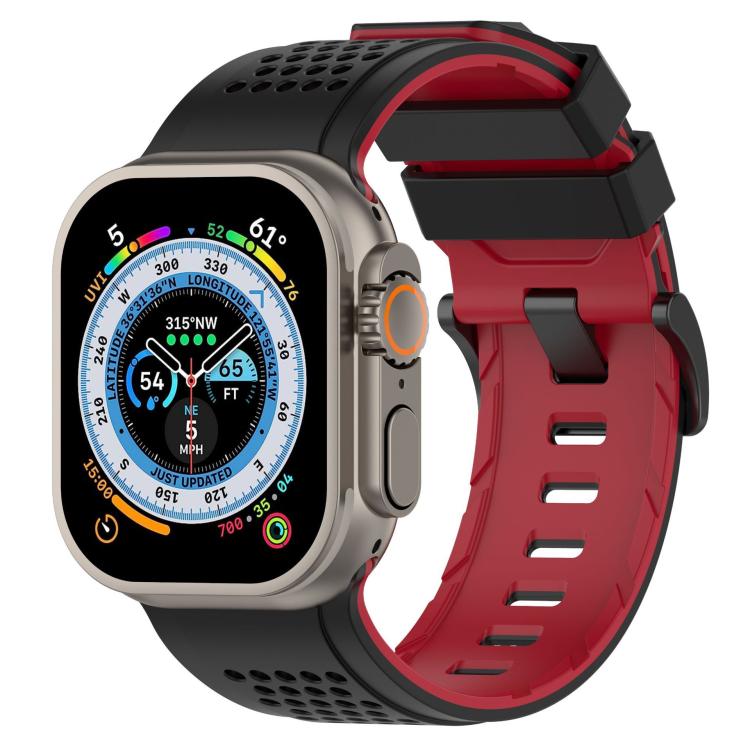 Check Design Breathable Silicone Watch Band, For Apple Watch 46mm / 49mm / 45mm / 44mm