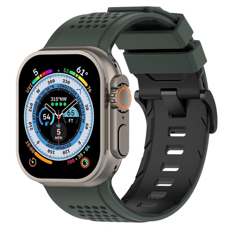 Check Design Breathable Silicone Watch Band, For Apple Watch 46mm / 49mm / 45mm / 44mm