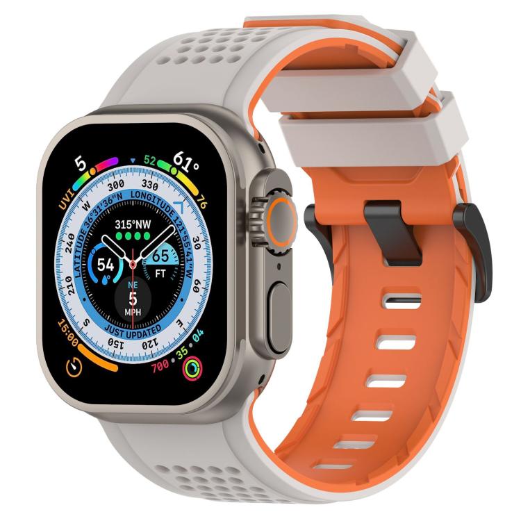 Check Design Breathable Silicone Watch Band, For Apple Watch 46mm / 49mm / 45mm / 44mm