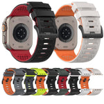 Check Design Breathable Silicone Watch Band, For Apple Watch 46mm / 49mm / 45mm / 44mm