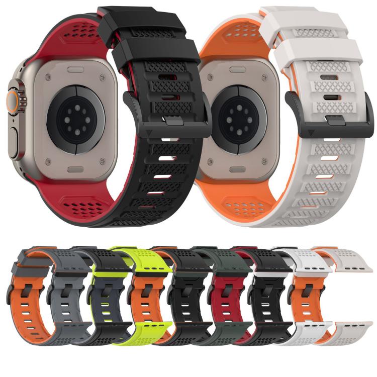 Check Design Breathable Silicone Watch Band, For Apple Watch 46mm / 49mm / 45mm / 44mm