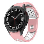 Two Color Reverse Buckle Silicone Watch Band, For Samsung Galaxy Watch FE / 7 / 6 / 5 / 4