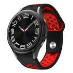 Two Color Reverse Buckle Silicone Watch Band, For Samsung Galaxy Watch FE / 7 / 6 / 5 / 4