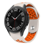 Two Color Reverse Buckle Silicone Watch Band, For Samsung Galaxy Watch FE / 7 / 6 / 5 / 4