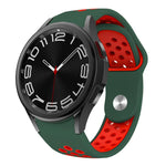 Two Color Reverse Buckle Silicone Watch Band, For Samsung Galaxy Watch FE / 7 / 6 / 5 / 4