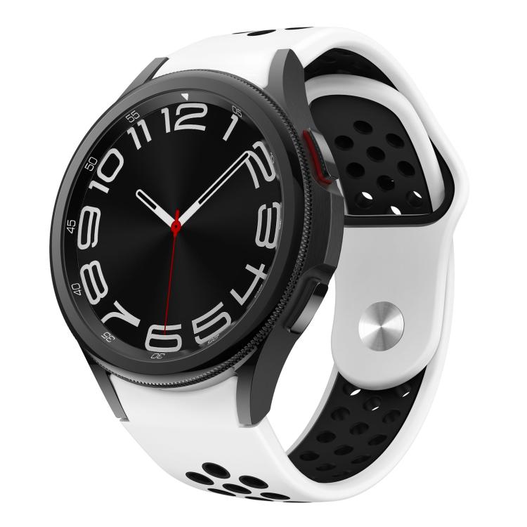 Two Color Reverse Buckle Silicone Watch Band, For Samsung Galaxy Watch FE / 7 / 6 / 5 / 4