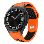 Two Color Reverse Buckle Silicone Watch Band, For Samsung Galaxy Watch FE / 7 / 6 / 5 / 4