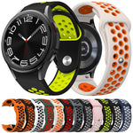 Two Color Reverse Buckle Silicone Watch Band, For Samsung Galaxy Watch FE / 7 / 6 / 5 / 4