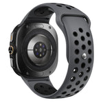 Two Color Round Holes Reverse Buckle Silicone Watch Band, For Samsung Galaxy Watch Ultra 47mm / Ultra 2025