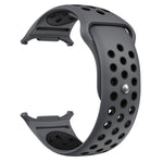 Two Color Round Holes Reverse Buckle Silicone Watch Band, For Samsung Galaxy Watch Ultra 47mm / Ultra 2025