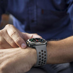 Two Color Round Holes Reverse Buckle Silicone Watch Band, For Samsung Galaxy Watch Ultra 47mm / Ultra 2025