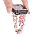Tassel Flower Single-Diamond Hollow Watch Shell Band Kit, For Apple Watch Series 6 / 5 / 4 & SE 44mm, For Apple Watch Series 6 / 5 / 4 & SE 40mm, For Apple Watch Series 10 / 11 46mm, For Apple Watch Series 10 / 11 42mm                                  ...