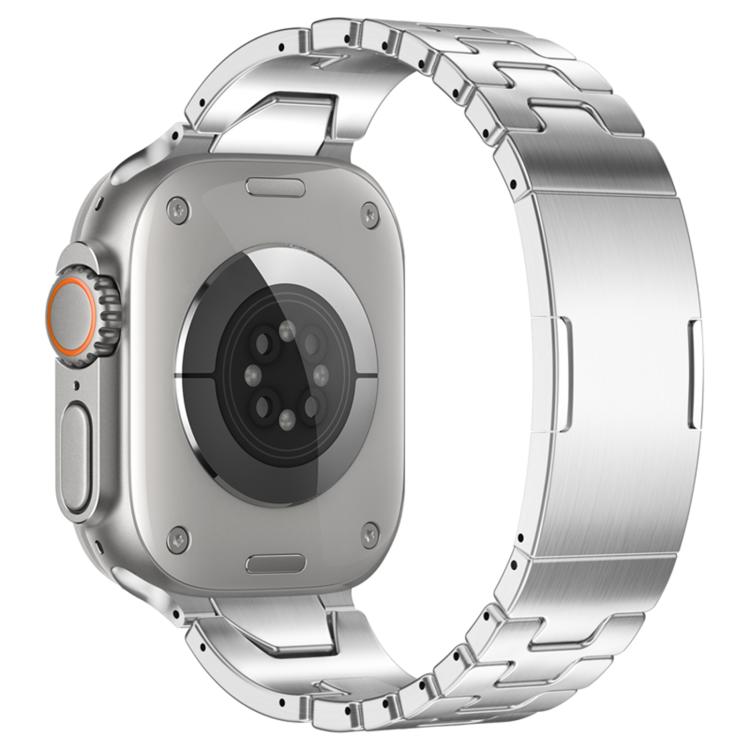 H-Type QuickB Release Butterfly Buckle Stainless Steel Watch Band, For Apple Watch 44mm / 45mm / 46mm / 49mm, For Apple Watch 42mm / 41mm / 40mm / 38mm