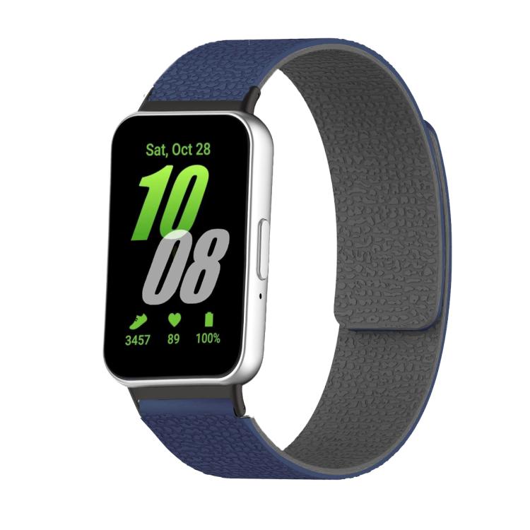 Lychee Texture Soft Magnetic Silicone Watch Band, For Samsung Galaxy Fit3