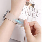 Lychee Texture Soft Magnetic Silicone Watch Band, For Samsung Galaxy Fit3