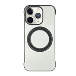 Frameless Leather-Skin PC MagSafe Holder Phone Case, For iPhone 13, For iPhone 12, For iPhone 12 Pro Max, For iPhone 12 Pro, For iPhone 11 Pro Max, For iPhone 11