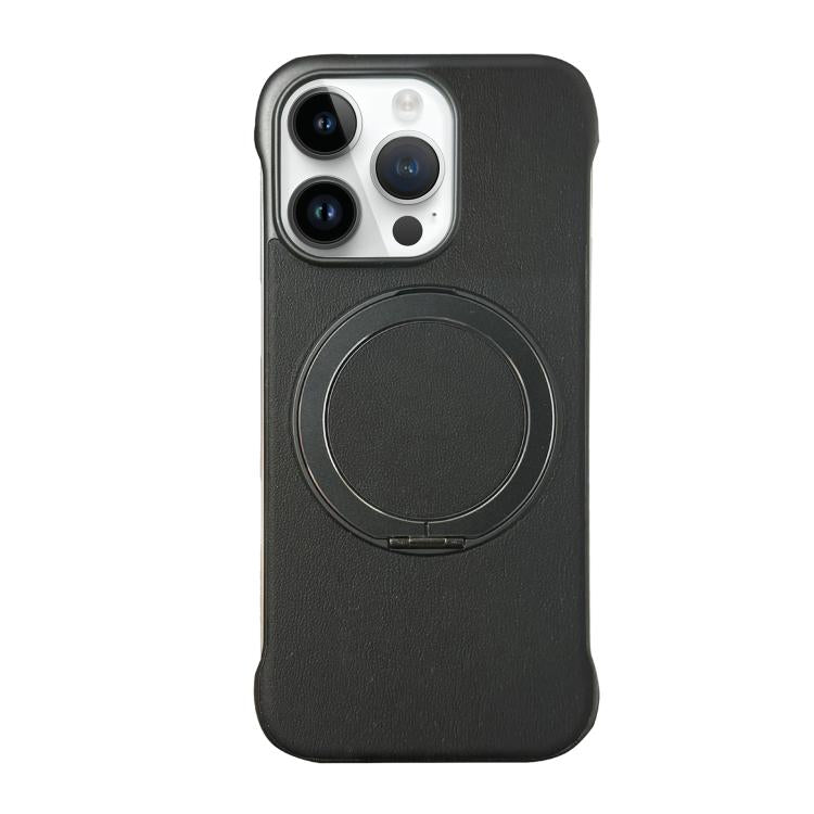 Frameless Leather-Skin PC MagSafe Holder Phone Case, For iPhone 13, For iPhone 12, For iPhone 12 Pro Max, For iPhone 12 Pro, For iPhone 11 Pro Max, For iPhone 11