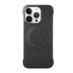 Frameless Leather-Skin PC MagSafe Holder Phone Case, For iPhone 13, For iPhone 12, For iPhone 12 Pro Max, For iPhone 12 Pro, For iPhone 11 Pro Max, For iPhone 11
