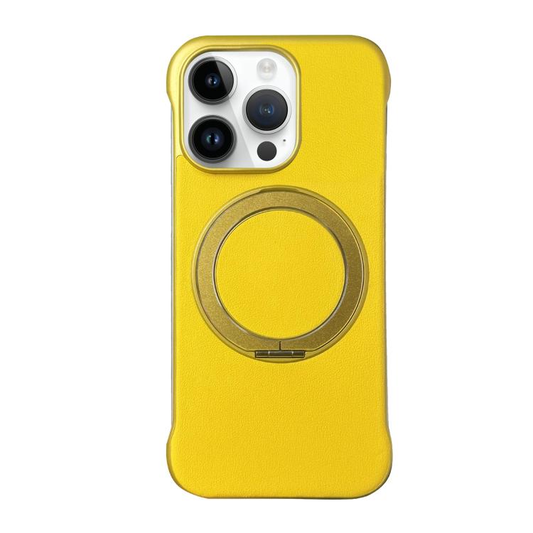 Frameless Leather-Skin PC MagSafe Holder Phone Case, For iPhone 13, For iPhone 12, For iPhone 12 Pro Max, For iPhone 12 Pro, For iPhone 11 Pro Max, For iPhone 11