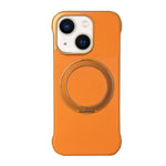Frameless Leather-Skin PC MagSafe Holder Phone Case, For iPhone 14 Plus, For iPhone 14, For iPhone 14 Pro, For iPhone 14 Pro Max, For iPhone 13 Pro Max, For iPhone 13 Pro
