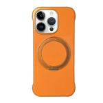 Frameless Leather-Skin PC MagSafe Holder Phone Case, For iPhone 14 Plus, For iPhone 14, For iPhone 14 Pro, For iPhone 14 Pro Max, For iPhone 13 Pro Max, For iPhone 13 Pro