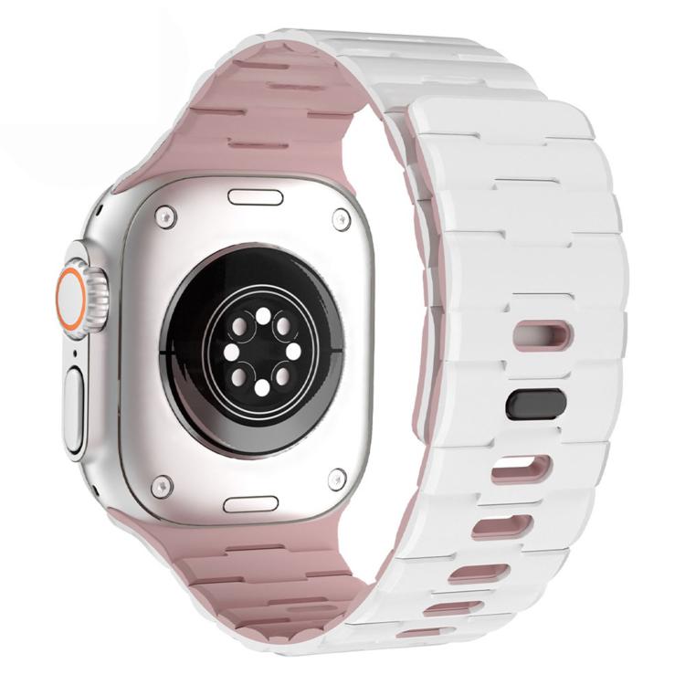 Horse-Embossed Single-Pin Magnetic Silicone Watch Band, For Apple Watch 46mm / 49mm / 45mm / 44mm