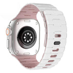 Horse-Embossed Single-Pin Magnetic Silicone Watch Band, For Apple Watch 46mm / 49mm / 45mm / 44mm