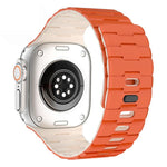 Horse-Embossed Single-Pin Magnetic Silicone Watch Band, For Apple Watch 46mm / 49mm / 45mm / 44mm