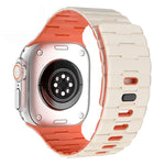 Horse-Embossed Single-Pin Magnetic Silicone Watch Band, For Apple Watch 46mm / 49mm / 45mm / 44mm