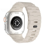 Horse-Embossed Single-Pin Magnetic Silicone Watch Band, For Apple Watch 46mm / 49mm / 45mm / 44mm