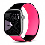 Two-tone Lychee-textured Magnetic Silicone Watch Band, For Apple Watch 46mm / 49mm / 45mm / 44mm, For Apple Watch 42mm / 41mm / 40mm / 38mm