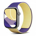 Two-tone Lychee-textured Magnetic Silicone Watch Band, For Apple Watch 46mm / 49mm / 45mm / 44mm, For Apple Watch 42mm / 41mm / 40mm / 38mm