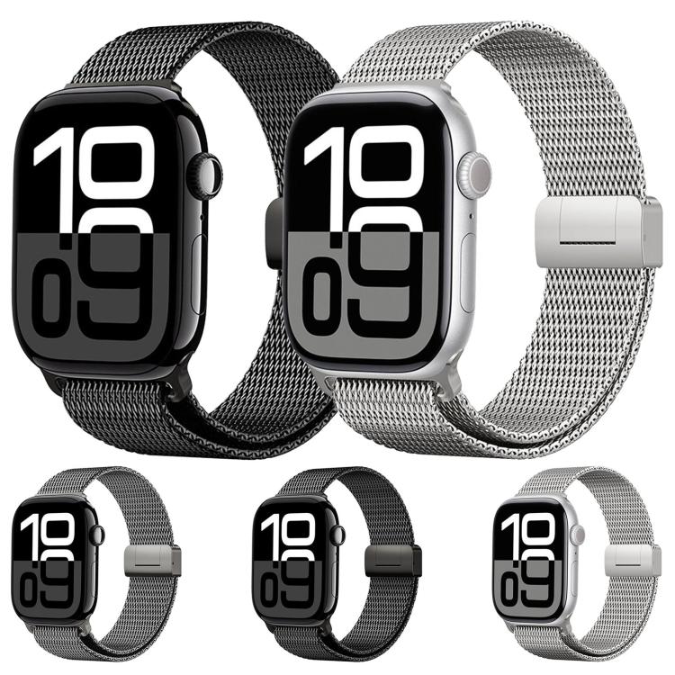 Milanese Magnetic Buckle Full Titanium Metal Watch Band, For Apple Watch 46mm / 49mm / 45mm / 44mm