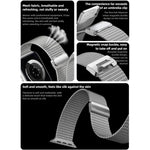 Milanese Magnetic Buckle Full Titanium Metal Watch Band, For Apple Watch 46mm / 49mm / 45mm / 44mm