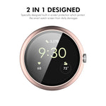 ENKAY Hat-Prince Full Coverage Tempered Glass Film Integrated PC Watch Cover, Google Pixel Watch 4 45mm, For Google Pixel Watch 4 41mm