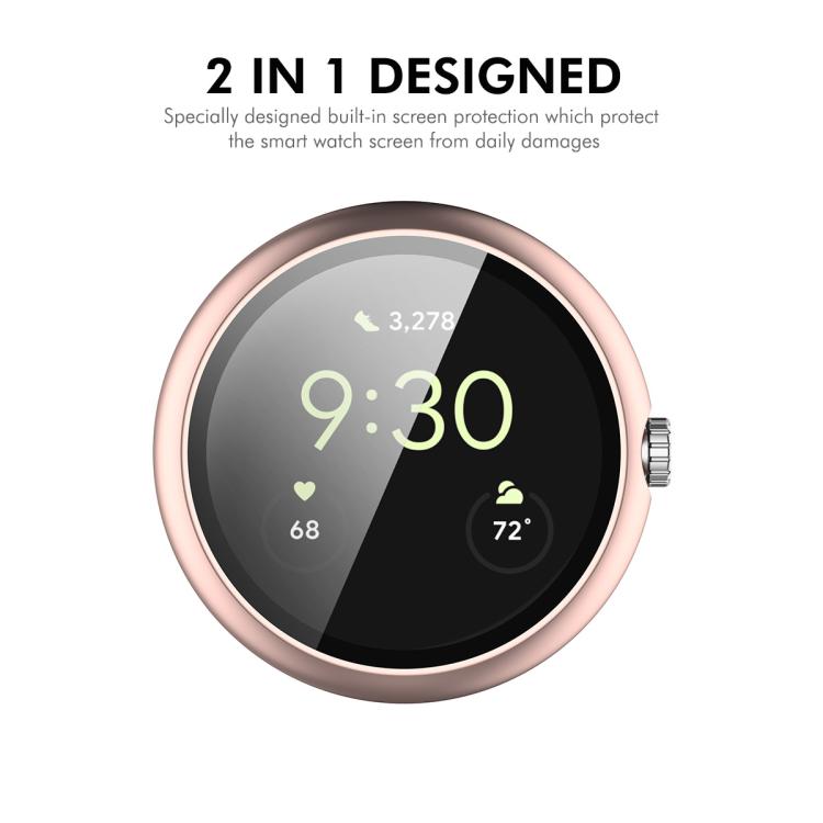ENKAY Hat-Prince Full Coverage Tempered Glass Film Integrated PC Watch Cover, Google Pixel Watch 4 45mm, For Google Pixel Watch 4 41mm
