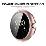 ENKAY Hat-Prince Full Coverage Tempered Glass Film Integrated PC Watch Cover, Google Pixel Watch 4 45mm, For Google Pixel Watch 4 41mm