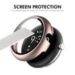 ENKAY Hat-Prince Full Coverage Tempered Glass Film Integrated PC Watch Cover, Google Pixel Watch 4 45mm, For Google Pixel Watch 4 41mm