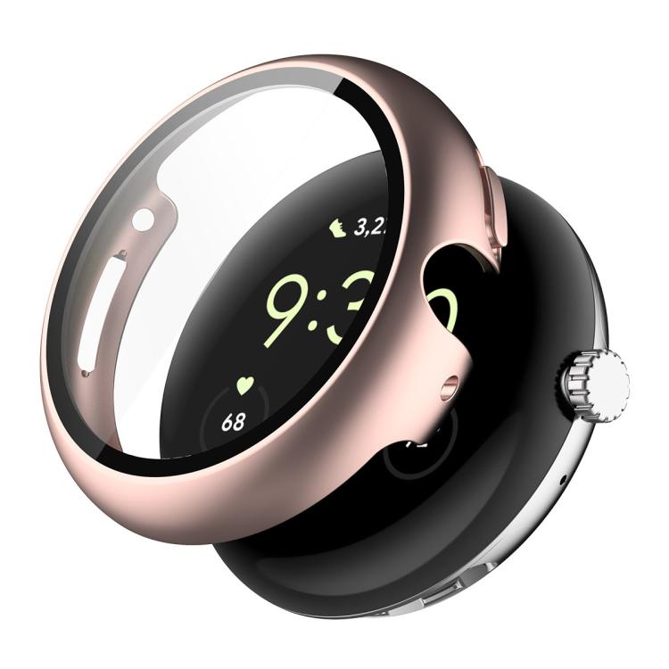 ENKAY Hat-Prince Full Coverage Tempered Glass Film Integrated PC Watch Cover, Google Pixel Watch 4 45mm, For Google Pixel Watch 4 41mm