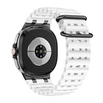 Ocean Breathable Holes Black Ring Buckle Silicone Watch Band, For Samsung Galaxy Watch8 / Watch8 Classic