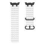 Ocean Breathable Holes Black Ring Buckle Silicone Watch Band, For Samsung Galaxy Watch8 / Watch8 Classic