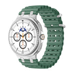 Ocean Breathable Holes Silver Ring Buckle Silicone Watch Band, For Samsung Galaxy Watch8 / Watch8 Classic