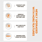 M34-E Eurasian Edition Portable 4G WiFi Mobile Hotspot Type-C 150Mbps LTE Mifi Wireless Router, M34-E