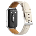 Stitched Pointed Tail Leather Watch Band, For Samsung Galaxy Fit 3