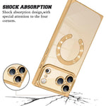 Right Angle Square Electroplated CD Pattern TPU MagSafe Phone Case, For iPhone 17 Pro Max, For iPhone 17 Pro, For iPhone 17, For iPhone Air, For iPhone 16 Pro Max, For iPhone 16 Pro
