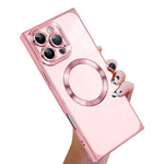 Right Angle Square Electroplated CD Pattern TPU MagSafe Phone Case, For iPhone 17 Pro Max, For iPhone 17 Pro, For iPhone 17, For iPhone Air, For iPhone 16 Pro Max, For iPhone 16 Pro