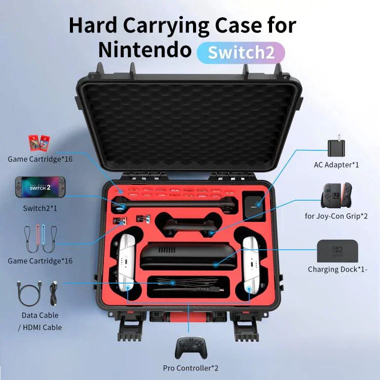 Multifunctional Pro Controller Handheld Console Storage Waterproof Case, For Nintendo Switch 2