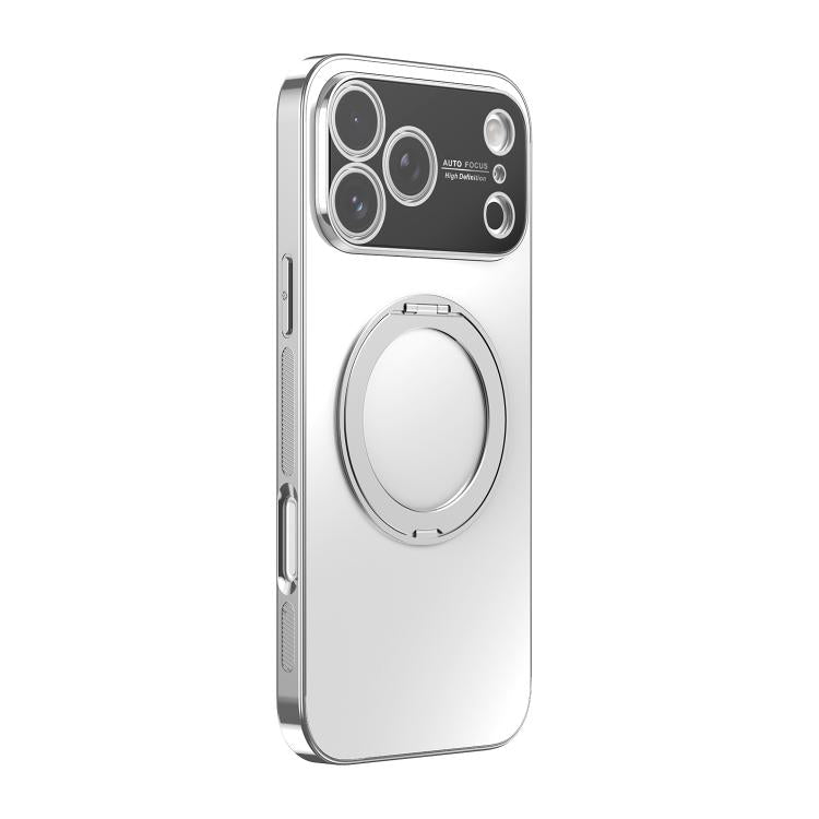 غطاء هاتف مطلي كهربائياً مع MagSafe وحامل دوار 360 درجة وغطاء عدسة، لهواتف iPhone 17 Pro Max وiPhone 17 Pro وiPhone 17 وiPhone Air وiPhone 16 Pro Max وiPhone 16 Pro