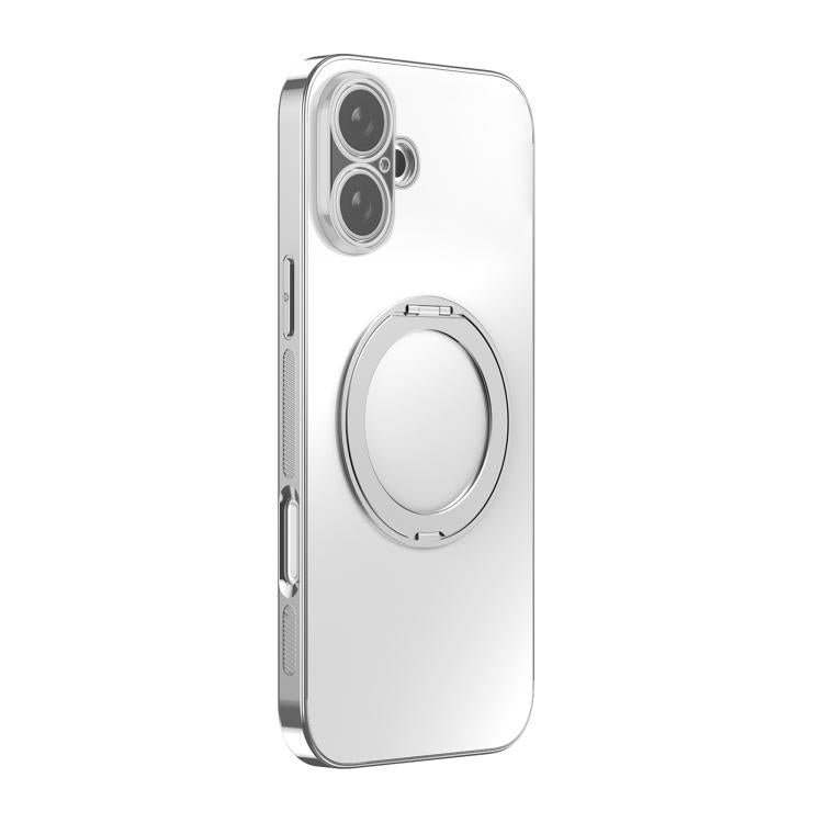 غطاء هاتف مطلي كهربائياً مع MagSafe وحامل دوار 360 درجة وغطاء عدسة، لهواتف iPhone 17 Pro Max وiPhone 17 Pro وiPhone 17 وiPhone Air وiPhone 16 Pro Max وiPhone 16 Pro